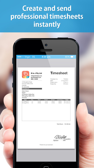 Work hours tracker Pro - Track time send timesheet invoice