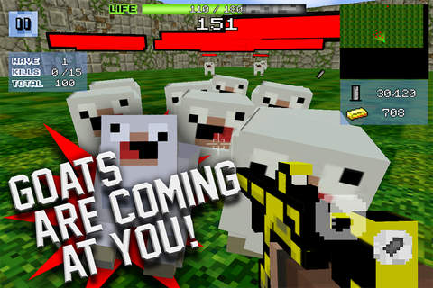 Goat Killing Spree 3D - Gun Survival FPS Mine Mini Game screenshot 2