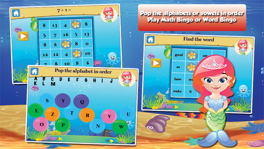 免費下載教育APP|Mermaid Princess Goes to School: First Grade Learning Games app開箱文|APP開箱王