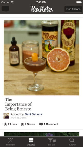 BarNotes – social cocktail and drink recipes