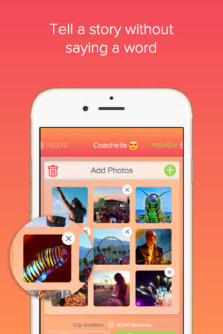 MYMUSAIC - Picture video maker for Instagram. Create slideshows with your pics & music. screenshot 2