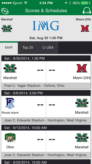 【免費運動App】Marshall Thundering Herd Gameday-APP點子