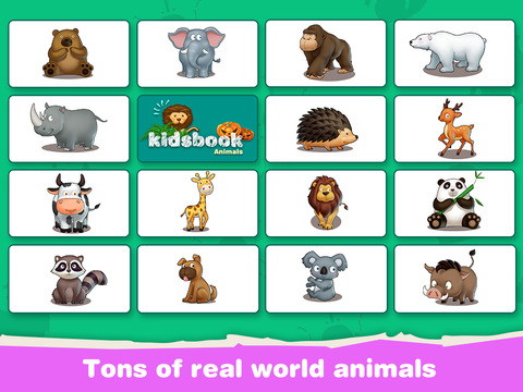 【免費遊戲App】KidsBook: Animals - Interactive HD Flash Card Game Design for Kids-APP點子