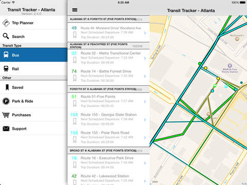 【免費交通運輸App】Transit Tracker - Atlanta (MARTA)-APP點子