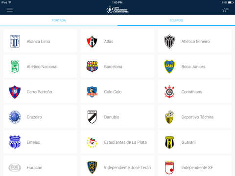 Copa Bridgestone Libertadores para iPad screenshot 2