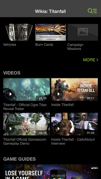 Wikia: Titanfall Fan App