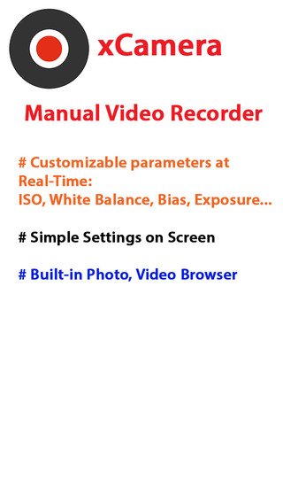 Camera Manual Recorder - Real Time Display EXP ISO WB