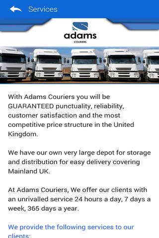 Adams Couriers screenshot 3