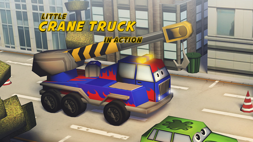 Little Crane Truck in Action Kids: 3D Fun Cartoonish Driving Adventure for Kids with Cute Graphics