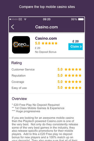 Casino Bonus Codes - No Deposit Online Casinos screenshot 3