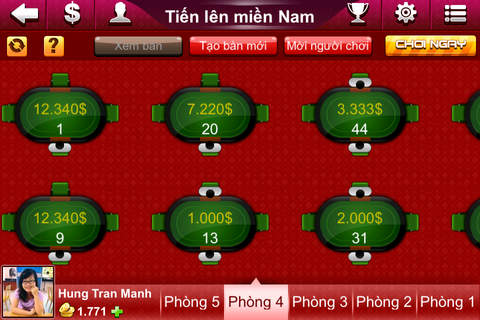 Game danh bai Tien len, Phom, Ba cay, Sam Online screenshot 4
