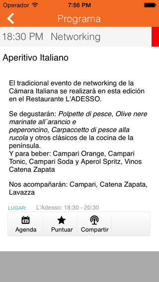 【免費商業App】Aperitivo Italiano - Cámara de Comercio Italiana en la República Argentina-APP點子