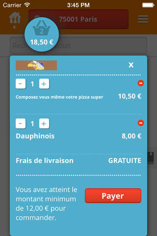 Pizza.fr screenshot 4