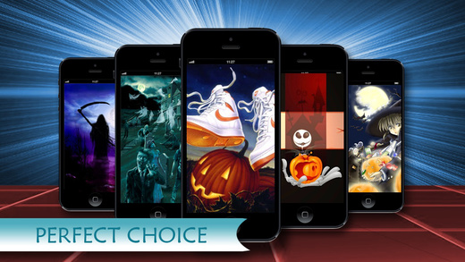 Wonderful Halloween Wallpapers Backgrounds HD for iPhone and iPod: With Awesome Shelves Frames