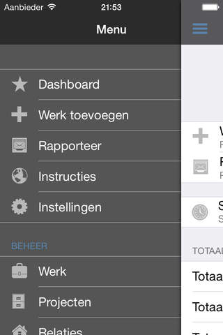WorkRegistration screenshot 2