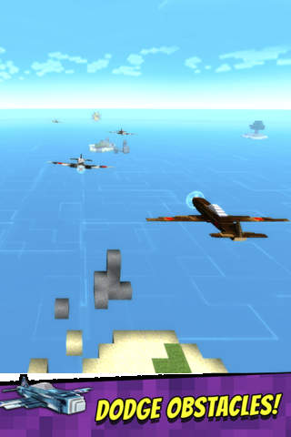 Blocky Wars - Mine Box Air Planes Flying Game screenshot 2