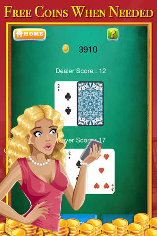 Blackjack Tournament - Learn Basic 21 Card & Poker Betting Line screenshot 2
