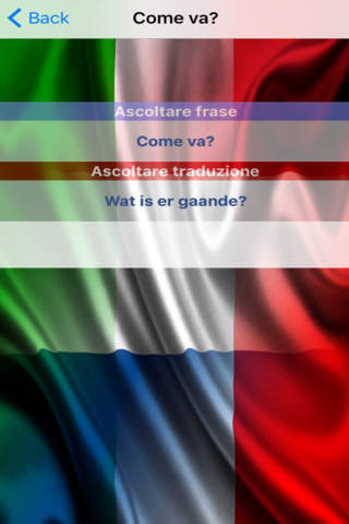 Frasi Italia Paesi Bassi - Italiano Olandese Voce Frase Audio screenshot 3