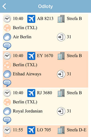 Warsaw Chopin Airport Flight Status screenshot 2
