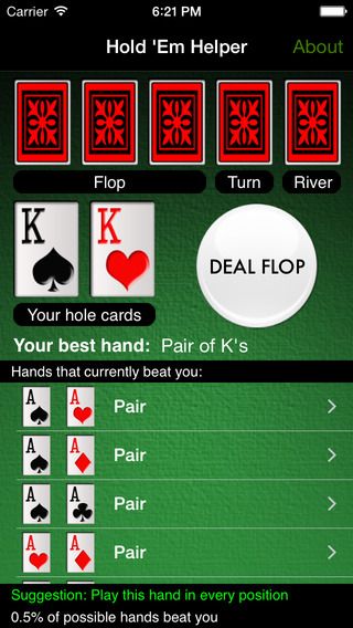 【免費遊戲App】Hold 'Em Helper-APP點子