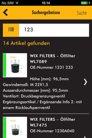 WIX Catalogue screenshot 2