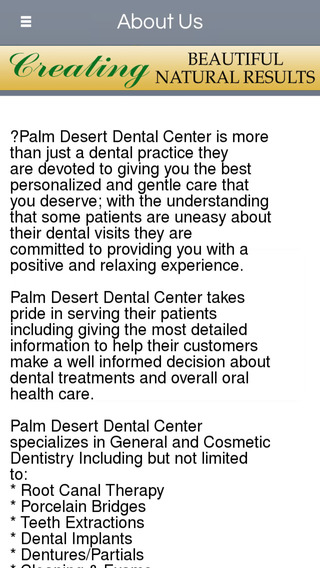 【免費商業App】Palm Desert Dental Center-APP點子