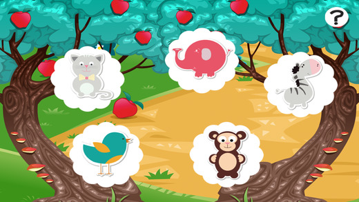Animals baby game for children: Find the mistake in the forest