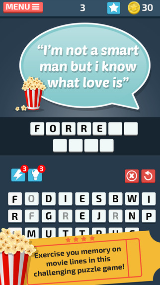 Movie Word Puzzles - Guess and Solve the Name of Movies