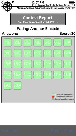免費下載教育APP|Math League Contests (Questions and Answers) Grade 5, 2007-12 app開箱文|APP開箱王