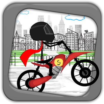 Stickman Line Biker Racer: Run and Fly Through the City Pro LOGO-APP點子