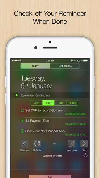 【免費工具App】ERA 2: Reminders on your Today Screen For Evernote-APP點子