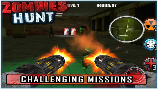 Zombies Hunt shooting and killing 3D game