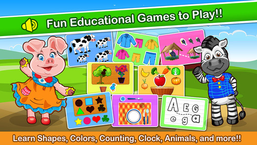 Kids Zoo Puzzle Learning Games - my endless pre-school alphabet home play games for toddlers