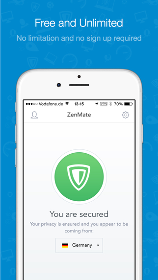ZenMate for iOS8 The best Unblock VPN for Privacy Security Encryption and Proxy