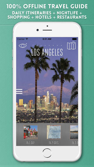 Los Angeles Travel Guide with Offline City Street and Metro Maps