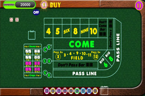 "A+" Real Las Vegas Diamond Casino Craps Dice Rolling Shooter Master World Simulator Pro screenshot 3
