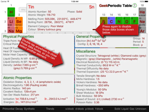 Geek Periodic Table screenshot 3