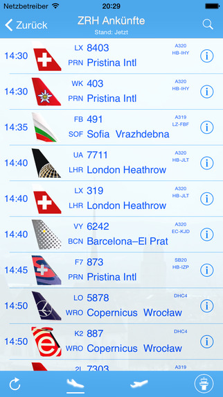 Swiss Airport - iPlane Flight Information