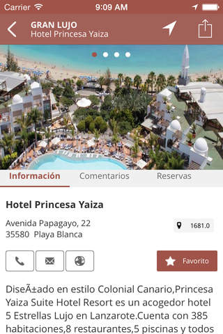 Lanzarote App Guía de ciudad Guía de Lanzarote Restaurantes Hoteles Ocio Tiendas screenshot 3