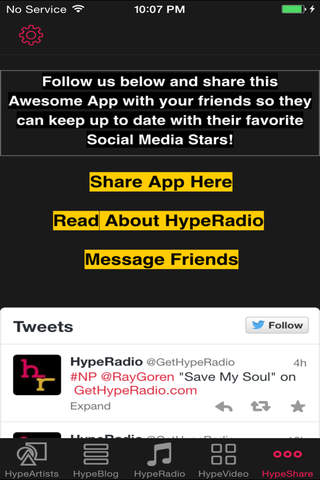 HypeRadio screenshot 2