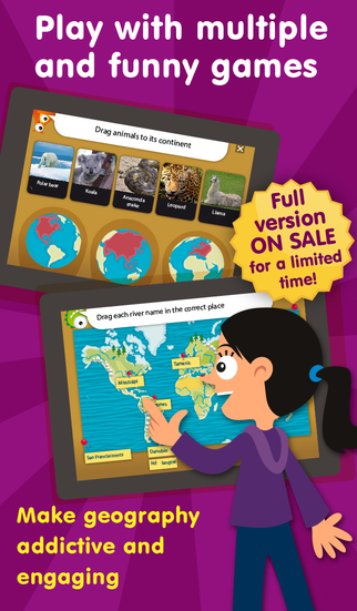 Kids World Atlas Game - a window to the world to discover and learn about the Planet Earth geography and natureのおすすめ画像3