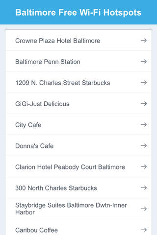 Baltimore Free Wi-Fi Hotspots screenshot 2