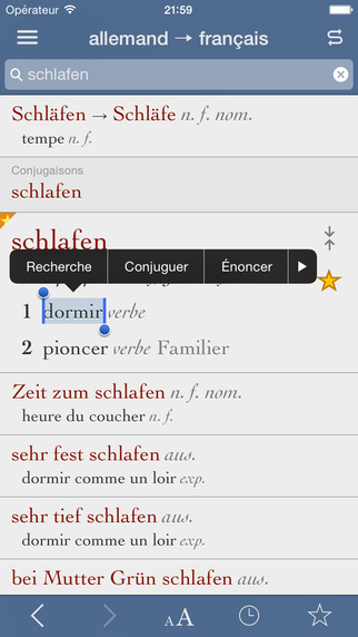 French-German Translation Dictionary and Verbs