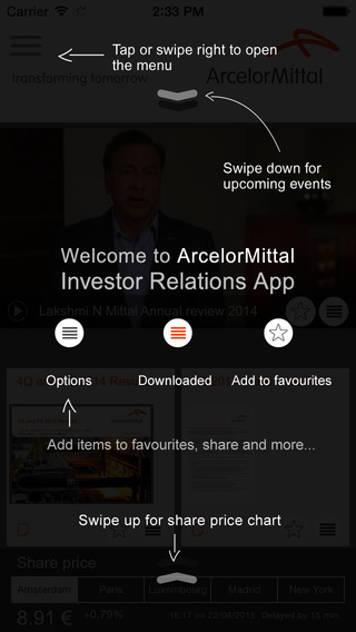 【免費商業App】ArcelorMittal IR app-APP點子