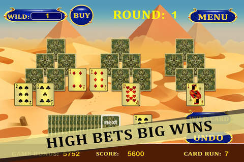 Cleopatra's Pyramid Solitaire - A Classic Egyptian Casino PRO screenshot 3