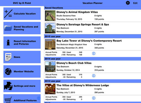 【免費旅遊App】DVC by D Point - Point Calculator for Disney Vacation Club-APP點子