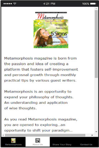 Metamorphosis Magazine screenshot 2