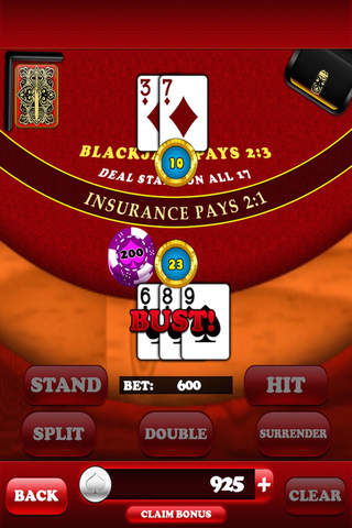 Blackjack 21 Pro : Casino Game screenshot 4