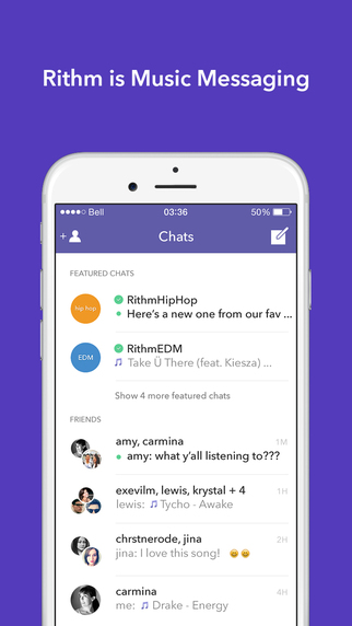 Rithm - Free Music Sharing and Messaging