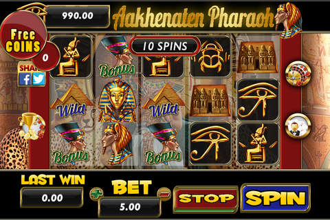 ```` 2015 ```` AAA Aakhenaten Pharoh Slots - Blackjack 21 - Roulette # screenshot 2